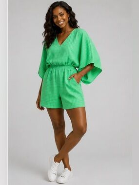 THE KIMONO BLOOM ROMPER COLLECTION MINT BLOOM